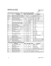 IRFU4105ZTRR Datasheet Page 2