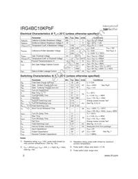 IRG4BC10KPBF Datasheet Page 2