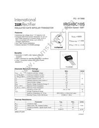 IRG4BC10S Datasheet Cover