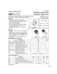 IRG4BC10SD-LPBF Datasheet Cover