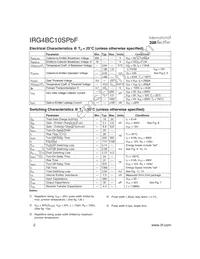IRG4BC10SPBF Datasheet Page 2