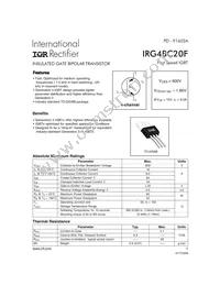IRG4BC20F-S Datasheet Cover