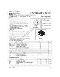 IRG4BC20FD-SPBF Datasheet Cover