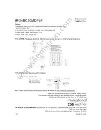 IRG4BC20MDPBF Datasheet Page 10