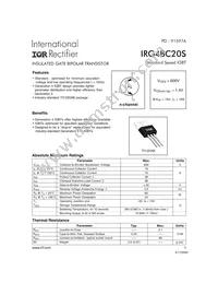 IRG4BC20S Datasheet Cover