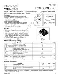 IRG4BC20SD-S Datasheet Cover