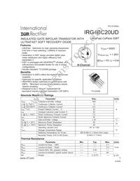 IRG4BC20UD Datasheet Cover