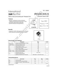 IRG4BC30S-STRLP Datasheet Cover