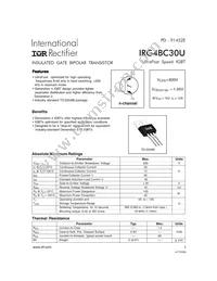 IRG4BC30U Datasheet Cover