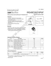 IRG4BC30U-STRRP Datasheet Cover