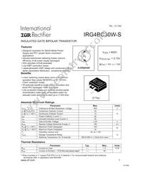 IRG4BC30W-STRL Datasheet Cover