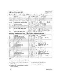 IRG4BC40W-S Datasheet Page 2