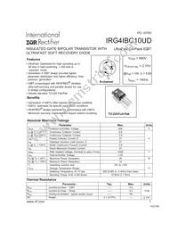 IRG4IBC10UD Datasheet Cover