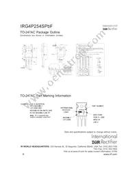 IRG4P254SPBF Datasheet Page 8