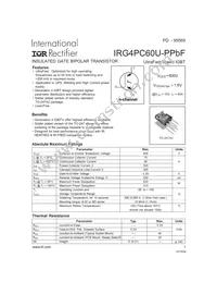IRG4PC60U-PPBF Datasheet Cover