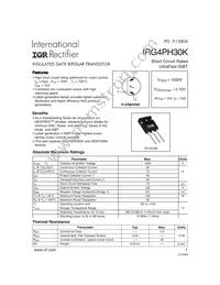 IRG4PH30K Datasheet Cover