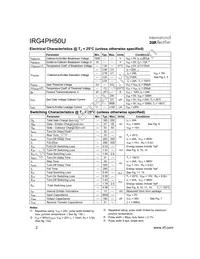 IRG4PH50UPBF Datasheet Page 2
