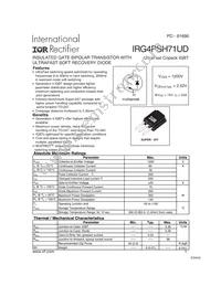 IRG4PSH71UD Datasheet Cover