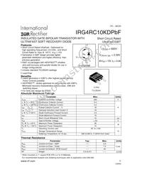 IRG4RC10KDPBF Datasheet Cover