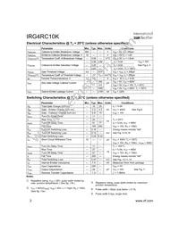 IRG4RC10KTRR Datasheet Page 2