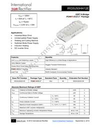 IRG5U50HH12E Datasheet Cover