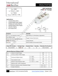 IRG5U75HF06A Datasheet Cover