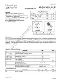 IRG6I320UPBF Datasheet Cover