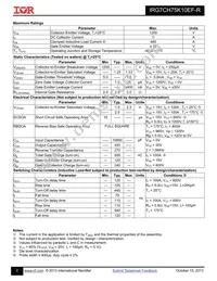 IRG7CH75K10EF-R Datasheet Page 2