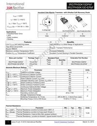 IRG7PH50K10DPBF Datasheet Cover