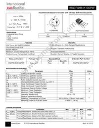 IRG7PSH54K10DPBF Datasheet Cover