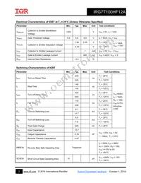 IRG7T100HF12A Datasheet Page 2