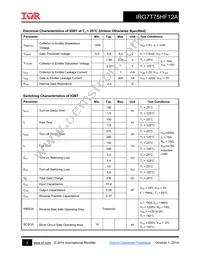 IRG7T75HF12A Datasheet Page 2
