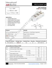 IRG7U100HF12A Datasheet Cover