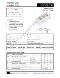 IRG7U75HF12A Datasheet Cover