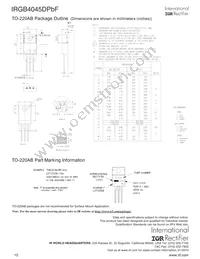 IRGB4045DPBF Datasheet Page 10