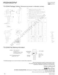 IRGB4060DPBF Datasheet Page 10