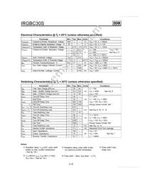 IRGBC30S Datasheet Page 2