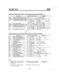 IRGBF20F Datasheet Page 2