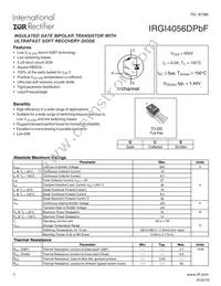 IRGI4056DPBF Datasheet Cover