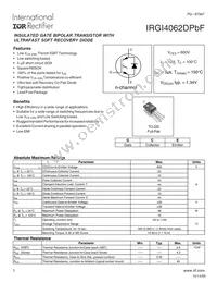 IRGI4062DPBF Datasheet Cover