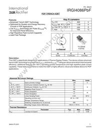 IRGI4086PBF Datasheet Cover