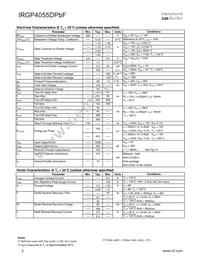 IRGP4055DPBF Datasheet Page 2