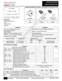 IRGP4760DPBF Datasheet Cover