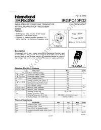 IRGPC40FD2 Datasheet Cover