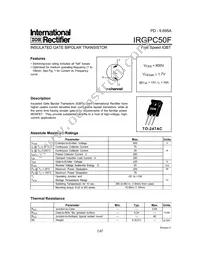 IRGPC50F Datasheet Cover