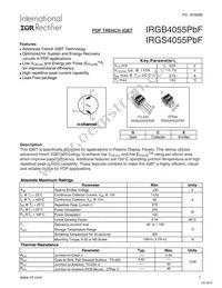 IRGS4055PBF Datasheet Cover