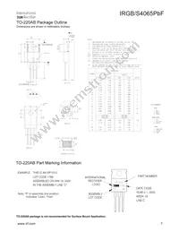IRGS4065PBF Datasheet Page 7
