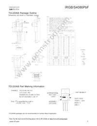 IRGS4086PBF Datasheet Page 7