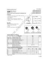 IRGS4B60KPBF Datasheet Cover