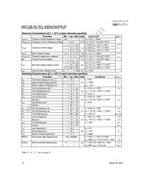 IRGS4B60KPBF Datasheet Page 2